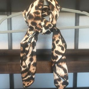 Cheetah animal print silk scarf